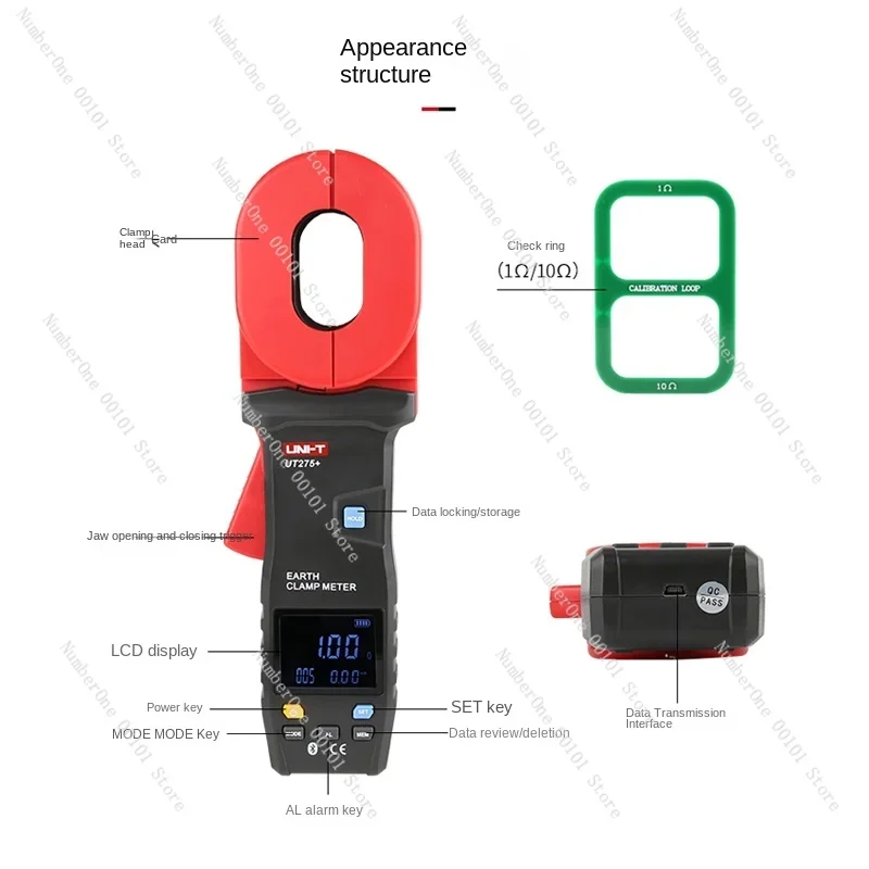 UT272 + Clamp Ground Resistance Tester High Precision Clamp Digital Resistance Meter Lightning Protection Ground Resistance