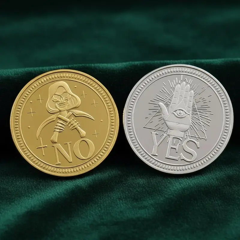 Vintage Yes/No Decision Coin Dual Sided Engraved For Party Games Decision Making Gifts Collection