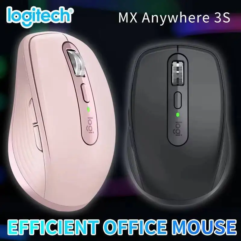 

Беспроводная мышь Logitech Mac версия Bluetooth бесшумная портативная офисная Apple Pink Girl MX Anywhere 3S