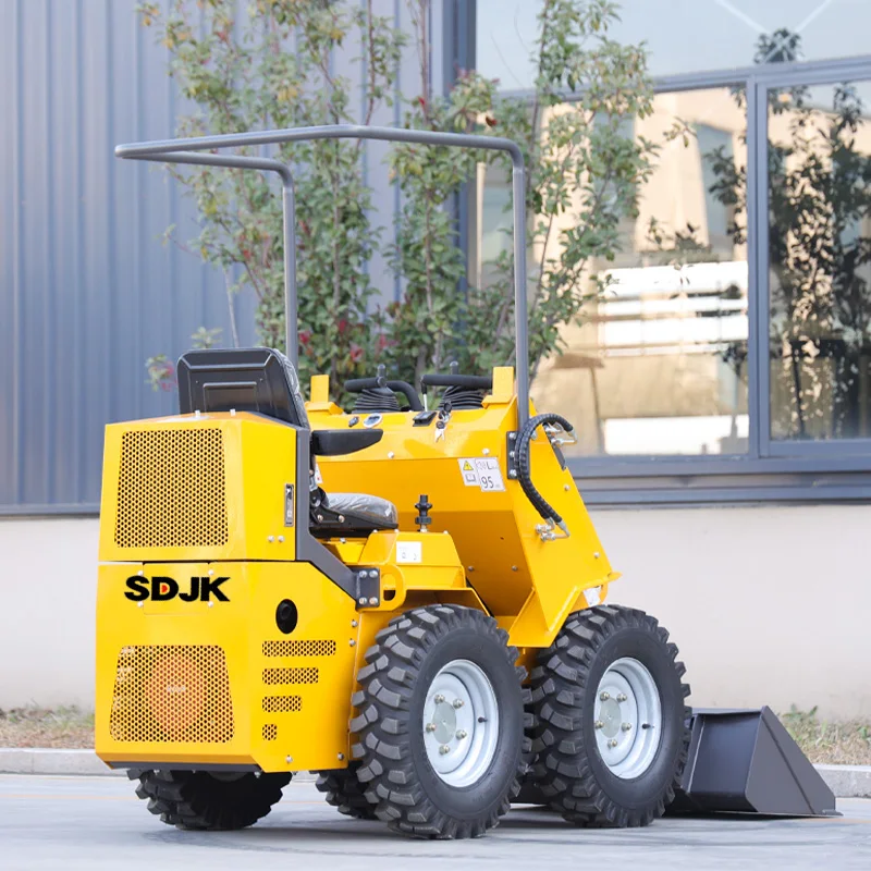 SDJK skid steer loader Hot selling Mini Loader Small Crawler Wheel Loader customized