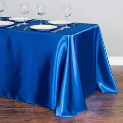 Rectangle Satin Tablecloth Overlay Wedding Christmas Baby Shower Birthday Banquet Party Decoration Home Dining Satin Table Cover