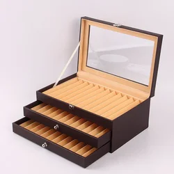 Fountain Pen Display Case 12/24/36 Slots Holder Leather Storage Collector Organizer Box Stationery School Office Supples Bag