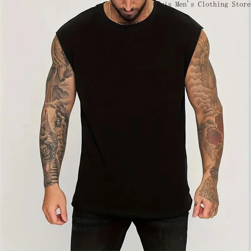 

Summer New Relaxed Casual Simple Fashion Men's Vest, Loose and Comfortable Men's Tank Top, Exercise Fitness Running Sweatshirt