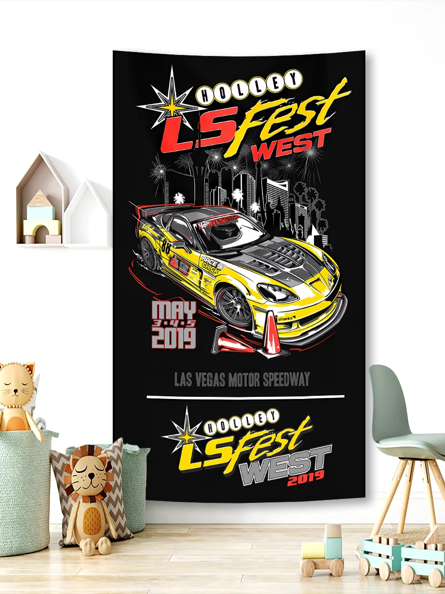 JimonFlag 90x150CM Holleys Performance Equipped Car Flag Polyester Double Penetration Printed Racing Car Flag Banner For Decor