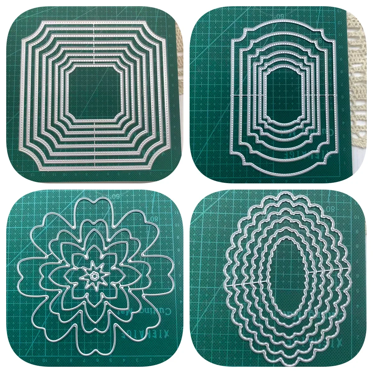 13 Formen, mehrschichtige Metall-Stanzformen, Schablonen für DIY-Scrapbooking, dekorative Papierkarten, Prägung, handgefertigte Stanzformen – Detail 4