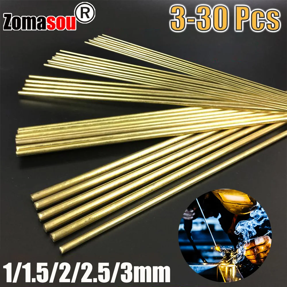 1KG 3-30pcs Phosphorus Copper Electrode Welding Rod Brass Welding Wire Bronze Electrode Soldering Rod No Need Solder Powder