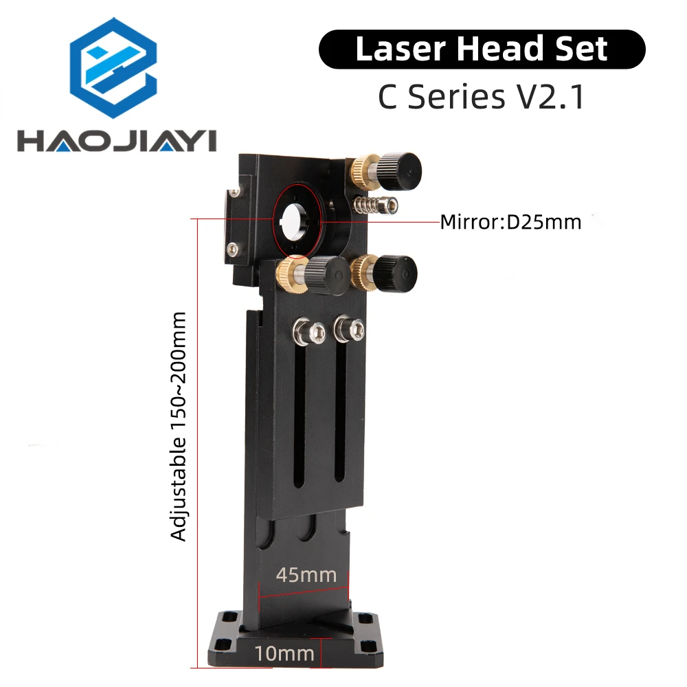 C Series CO2 Laser Head Set with Lens 1st 2nd Mirror Mount 25mm Laser Head Kit for CO2 Engraving Cutting Machine Parts