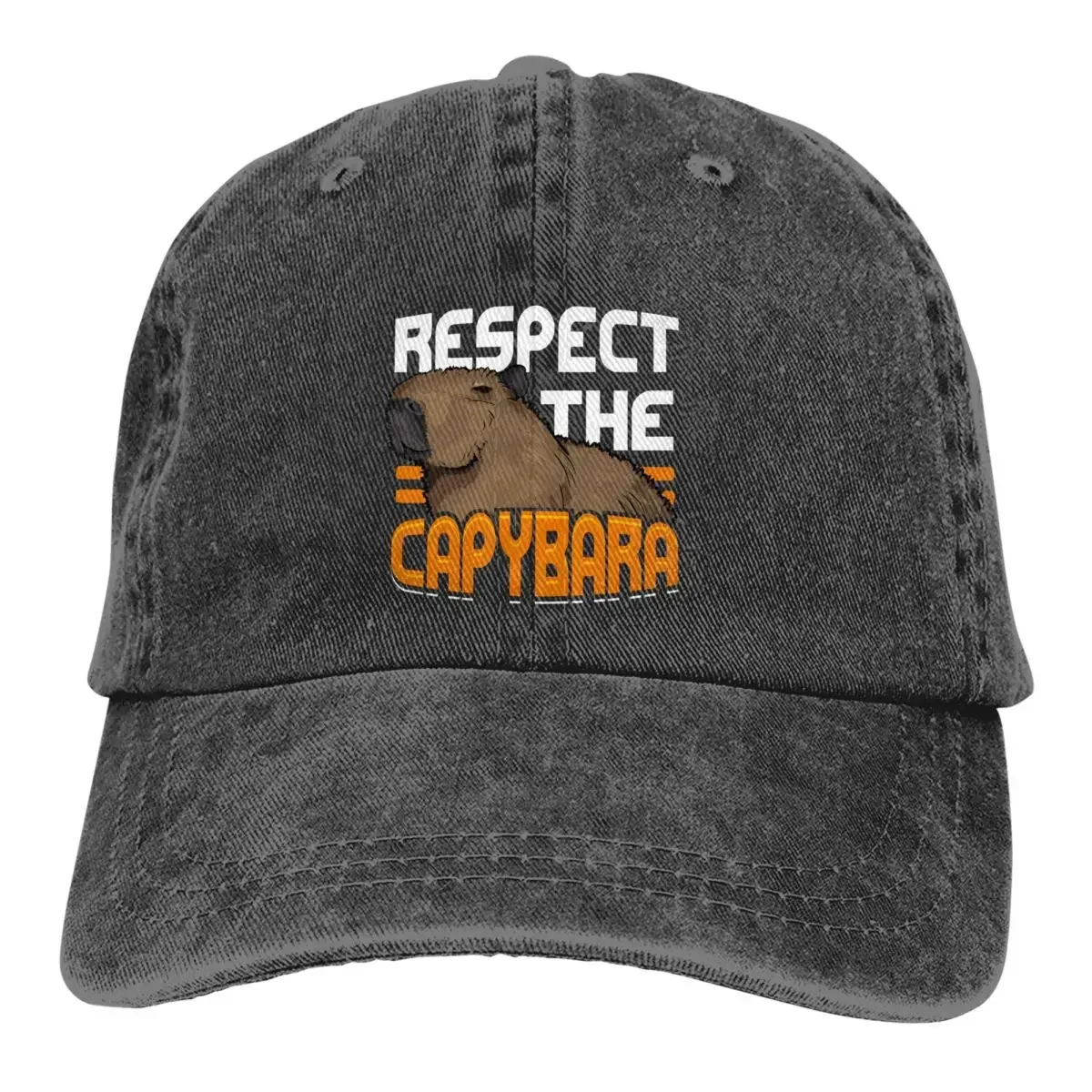 Pure Color Dad Hats Respect The Capybara Women's Hat Sun Visor Baseball Caps Capybara Animal Peaked Cap