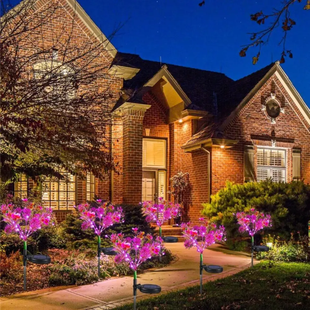 Solar Powered Solar Butterfly Lamp Waterproof IP65 New Model Solar Flower Lamp Decorative Light Floor Lamp