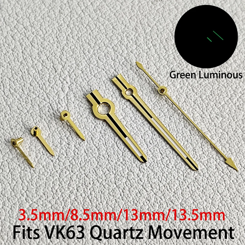 VK63 Uhrzeiger Zubehör Nadeln passend für VK63 Quarzwerk VK63 Zifferblatt Uhrenteil für Uhren Uhrzeiger Uhr für Herren – Detail 2