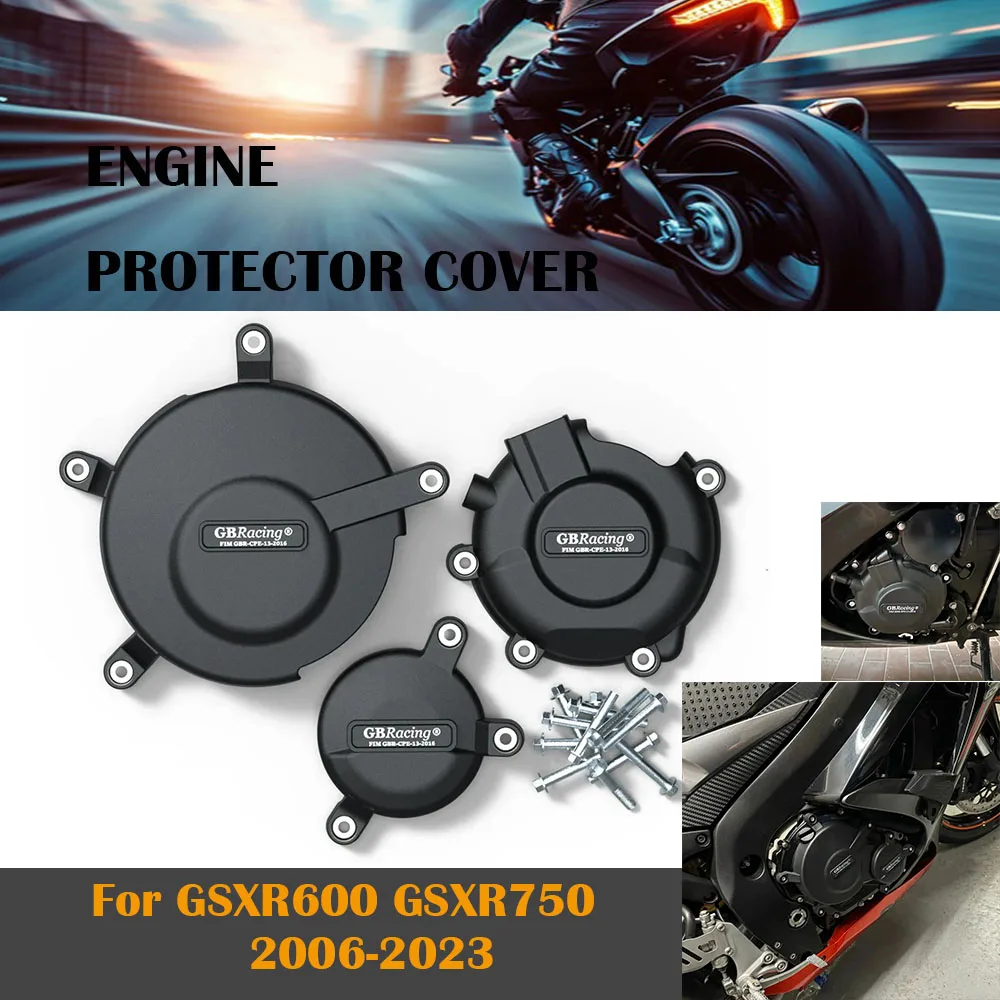 

Защитный кожух двигателя для Suzuki GSXR600 GSXR750 GSX-R 600 750 2006-2023 K6 K8 K11 GBRacing, защитный кожух двигателя мотоцикла