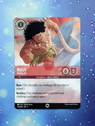 Disney Lorcana Proxy The First Chapter NoneFoil – Maui – Hero to All (Alternate Art) (212/204)TCG Game Cards