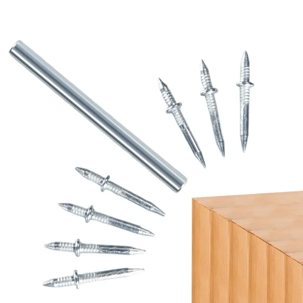 Double Headed Nail Skirting Board With 1 Sleeve Rust-Proof Nails Wood No Trace Fixator Woodworking Tools ﻿ Double Head Nails