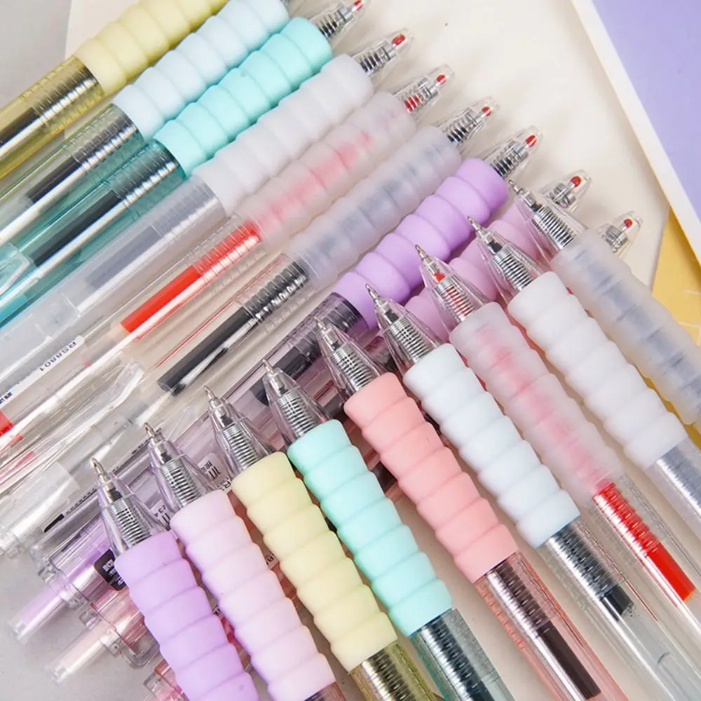 Simple Quick-drying Gel Pen Black/Blue/Red Ink Press Type Neutral Pen 0.5mm Pen Tip Signature Pens Stationery
