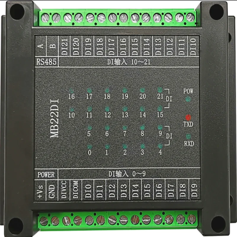 MB22DI digital input acquisition module 22-channel open input isolation acquisition module RS485 active point isolation input