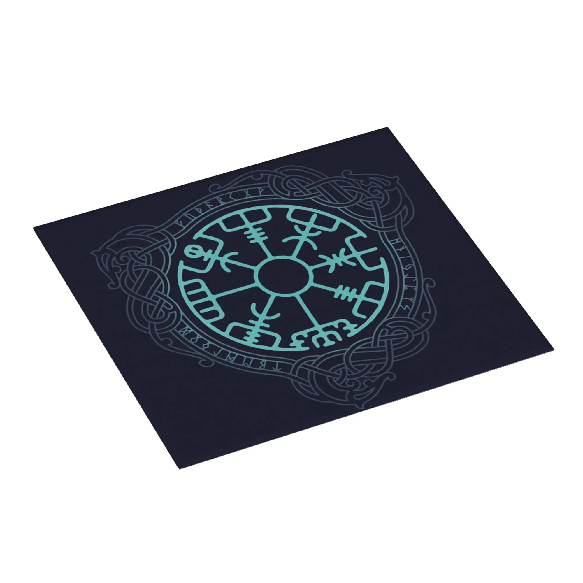 Vegvisir Symbol Non‑Slip Waterproof Absorbent Barware Tableware Oil Proof Reusable Norse Viking Compass Drying Mat For Kitchen