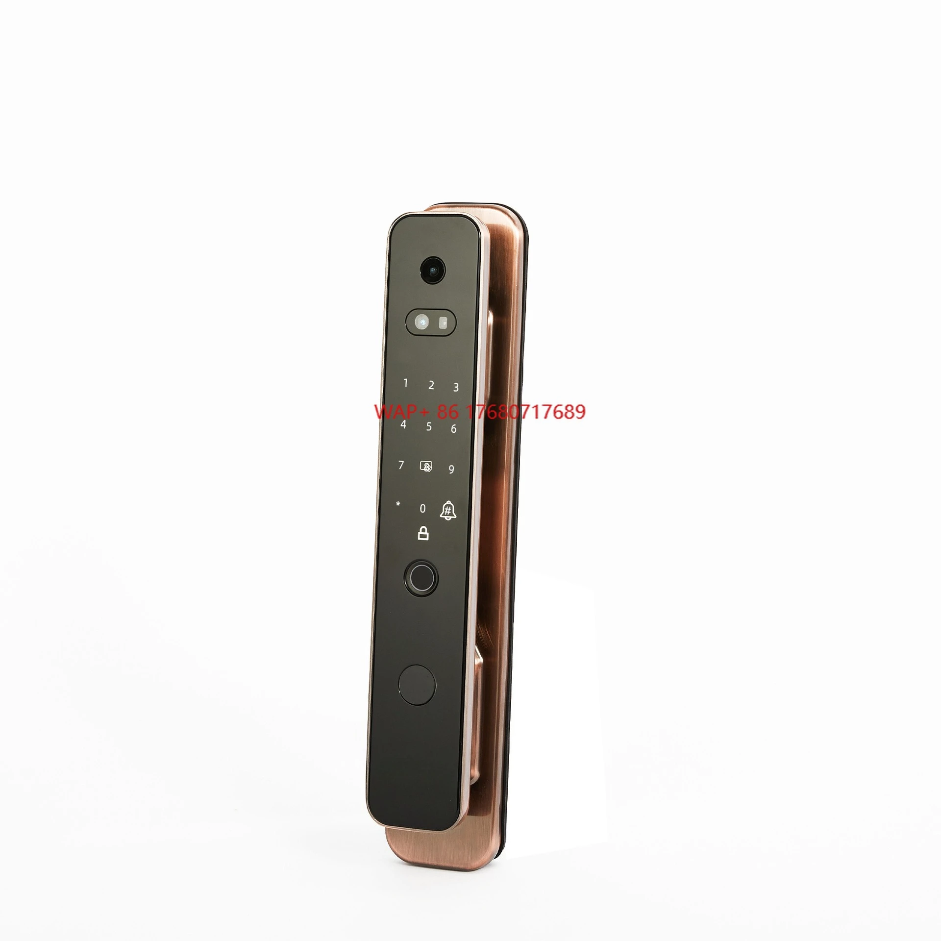 3D Face Recognition Security Door Automatic Cat's Eye Smart Fingerprint Lock Aluminum Alloy Wood Compatible WiFi Cloud