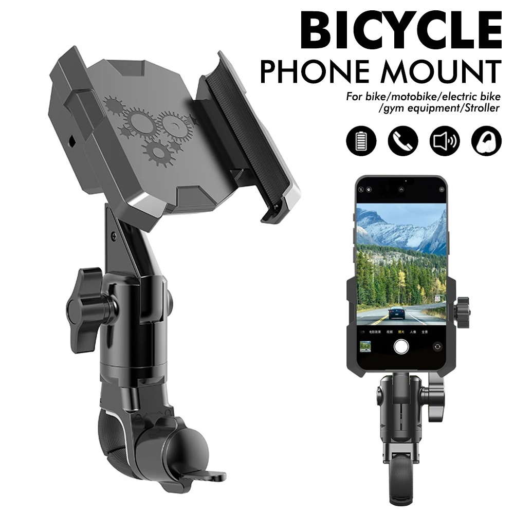 

2025 Handlebar Phone Holder Anti-slip Road Bicycle Mobile Phone Bracket Mount GPS Riding Motorcycle Support Handlebar Clip Stand