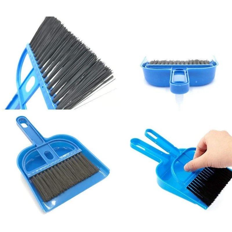 Mini Dust Pan e Brush Set para Brinquedos de cobaia, Hamster Cleaner, Hedgehog Supplies, Vassoura pequena, 2X