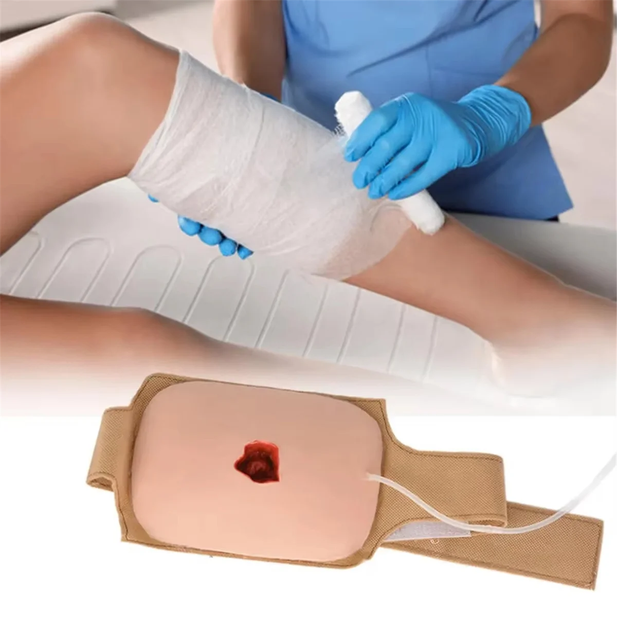 【2025 {Electrónica】{Nuevo kit de entrenamiento de embalaje de heridas hemostático portátil Modelo de hemostasia en heridas Modelo de trauma Módulo de trauma