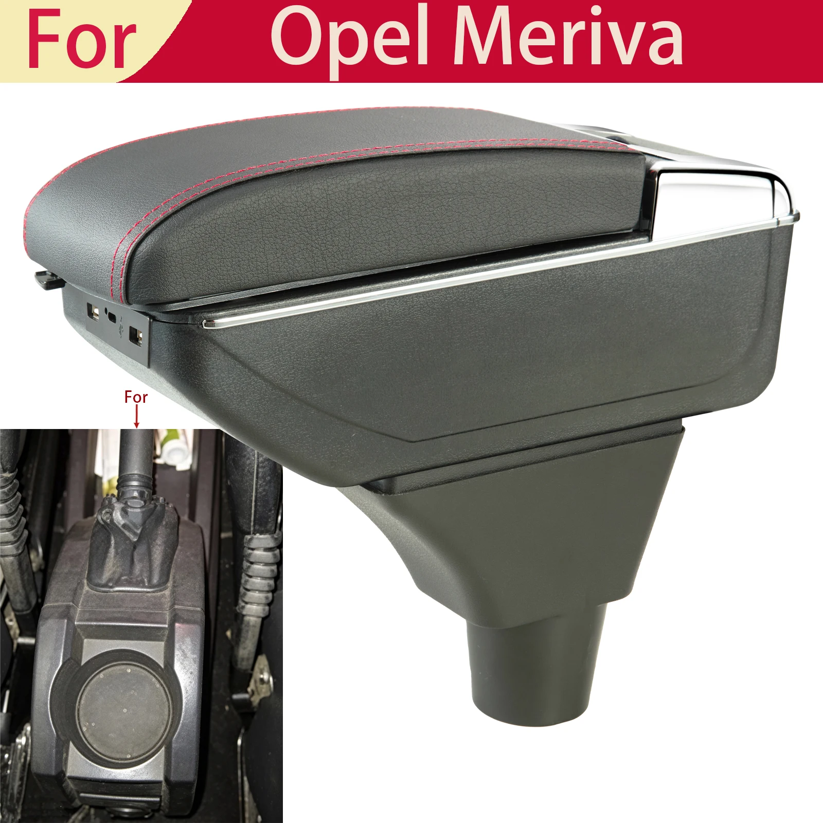 For Opel Meriva Armrest Box for Opel Meriva Car Armrest Box Content Storage Box USB Port Dedicated Retrofit Car Accessories