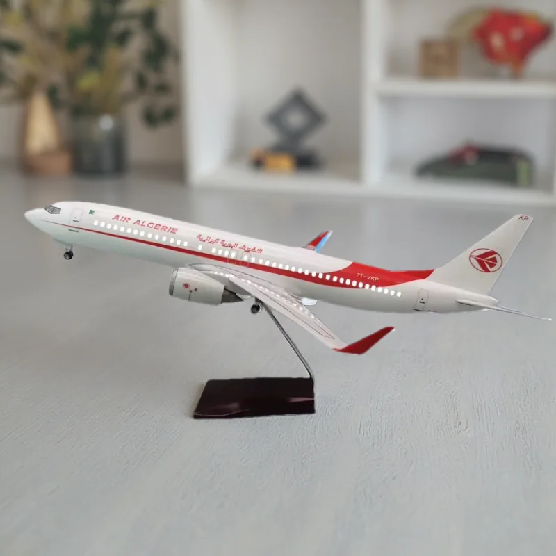47cm Plane B737 Algeria Airways Resin Model Airplanes 1:85 Scale Aircraft Diecast With Landing Gear For Aviation Hobby Display