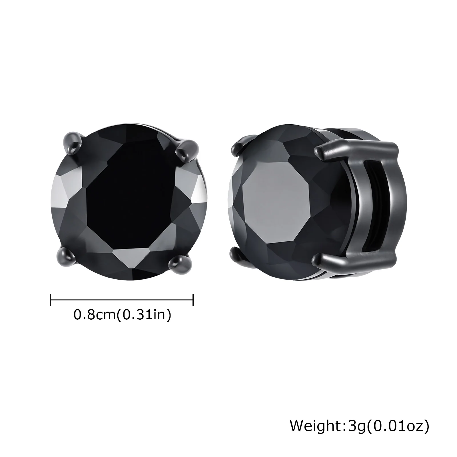 Punk Runde Zirkon Magnetische Ohrstecker Clips Nicht Piercing Edelstahl Kleine Ohrringe für Frauen Männer Modeschmuck ﻿