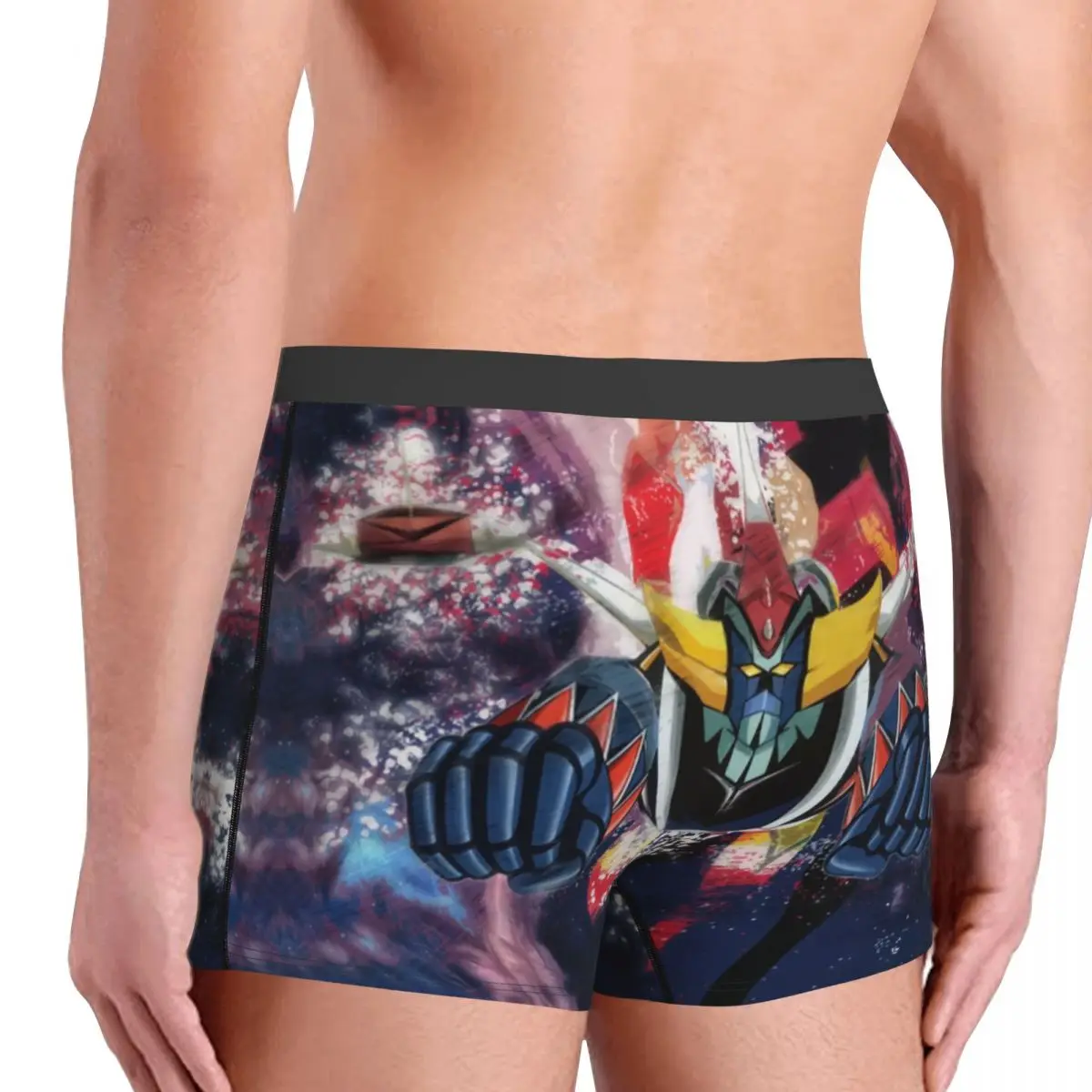 Cool Goldorak Grendizer Underwear Men Printed Customized Ufo Robot Anime Boxer Shorts Panties Briefs Soft Underpants