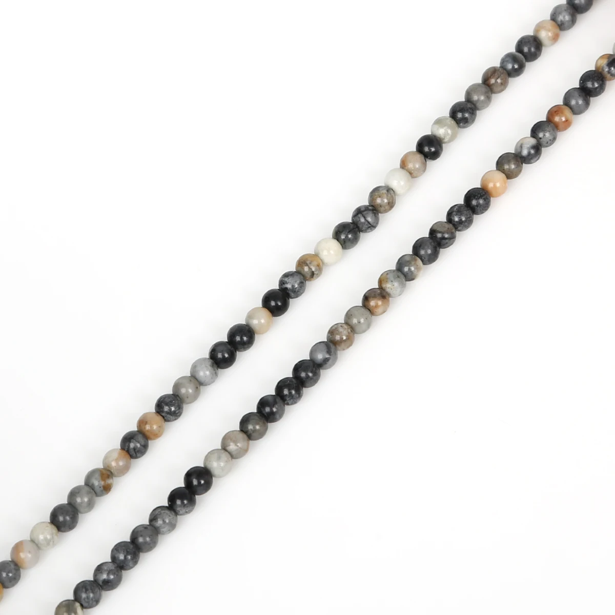 Natural Stone Light Picasso Stone Round Loose Spacer Bead For Jewelry Making Supplies DIY Bracelets Necklace