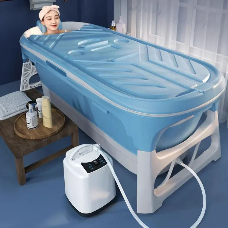 Fashion Plastique Foldable Bathtub Indoor Modern Aesthetic Women Bathtub Bedroom Single Home Baignoire Pliante Interior