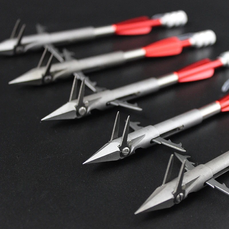 1pcs Fishing Tool Fish Dart Deep Water Stainless Steel Fishing Darts Slingshot Arrow Broadhead Arrowhead Fish Arrow