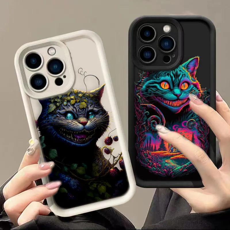 Disney Cheshire Cat Alice Case For VIVO Y15S Y16 Y17 Y19 Y20 Y21 Y22 Y27 Y35 Y36 Y50 Y51 Y75 Y76 Y77 Y78 Y81 Y93 Y100 Case Funda