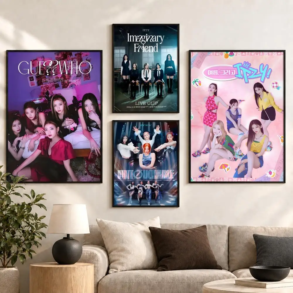 ITZY Kpop Girl Group Album Bold Dance Stage Aesthetic Poster Aesthetic Art Print for Bedroom & Living Room Decor, Unframed