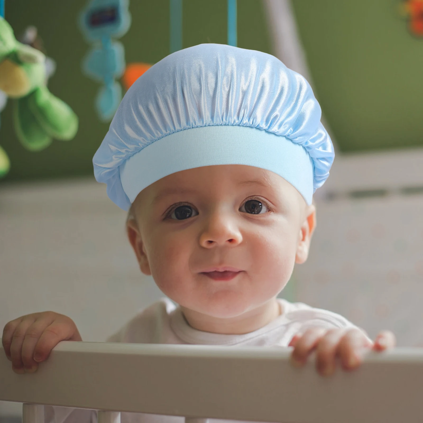 

8pcs Kids Sleep Caps Bonnet Night Elastic Toddler Hair Caplightweight Foldable Soft Breathable Children Wide Band Hair