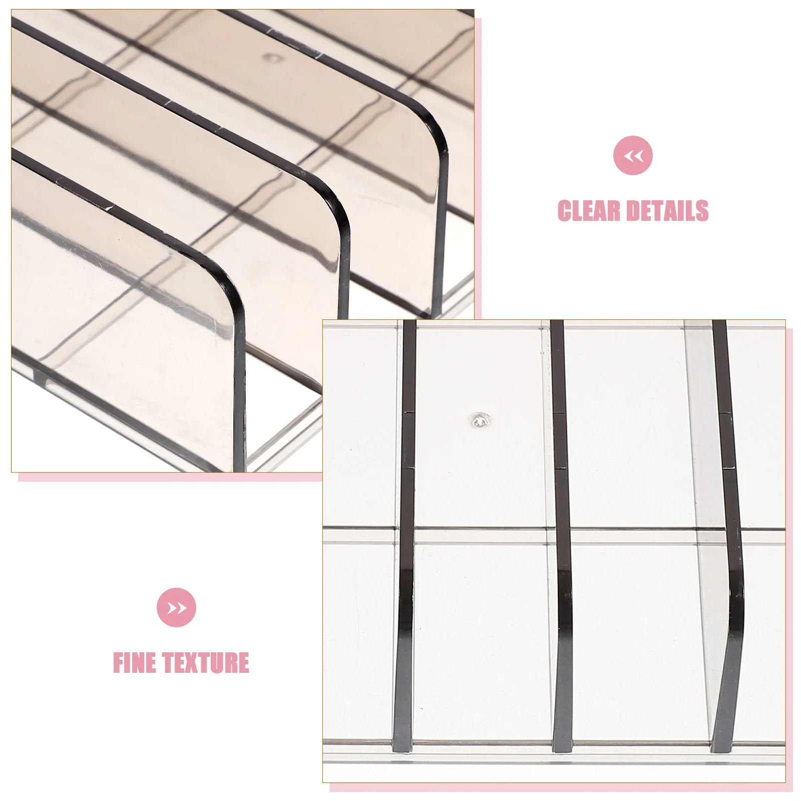 2 stücke Bargeld Tablett Grau Transparent Acryl Geld Organizer Für Registrierkasse Kasse Schreibtisch Lagerung Multi-Grid Box Tragbare Währung