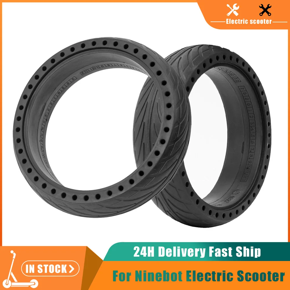Neumático sólido de 8 pulgadas 8x2.125 para Ninebot Segway ES1/ES2/ES3/ES4, neumático sólido de goma para patinete eléctrico, neumático antipinchazos con amortiguación