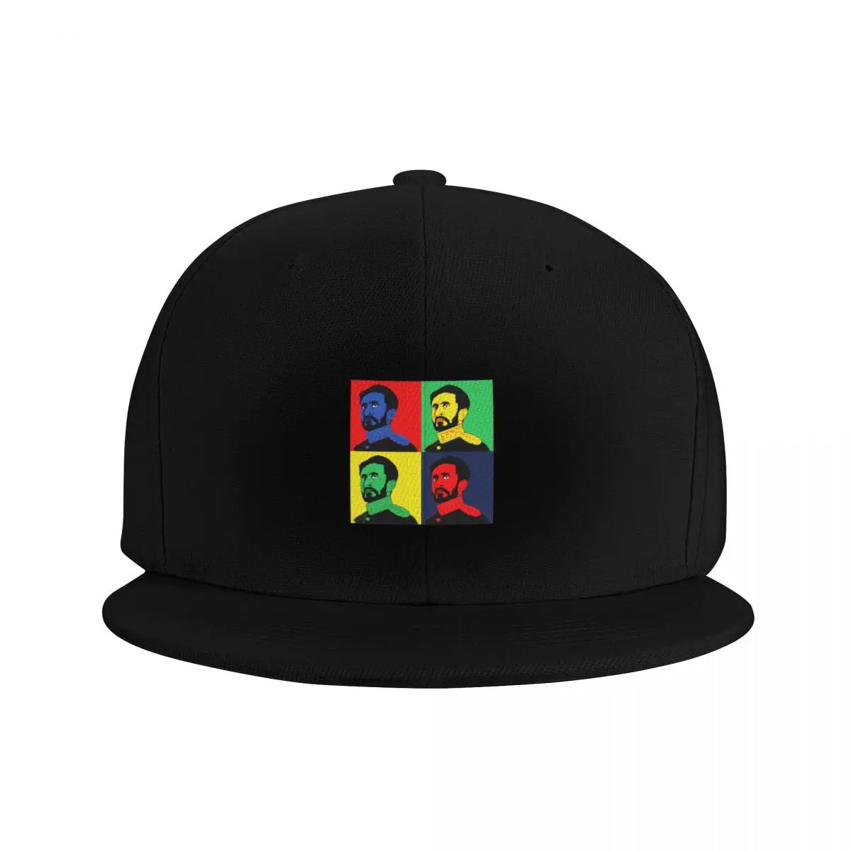 Ras Tafari Makonnen Pop Art Portrait King Selassie I Baseball Cap Golf Hat Man black Mens Caps Women's