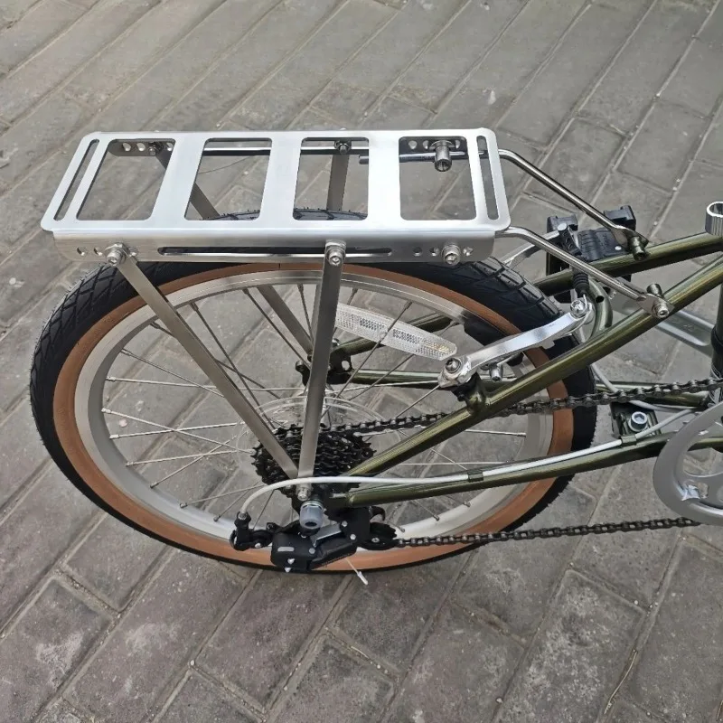 Stainless Steel Folding Bicycle Rack 20 Inch Rugged and Durable Lightweight, Bicycle Luggage Rack Bicycle Accessories