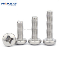 10-50X Cross Recessed Pan Round Head Screws M1 M1.2 M1.4 M1.6 M2 M2.5 M3 M3.5 M4 M5 M6 M8 Stainless Steel Phillips Machine Screw