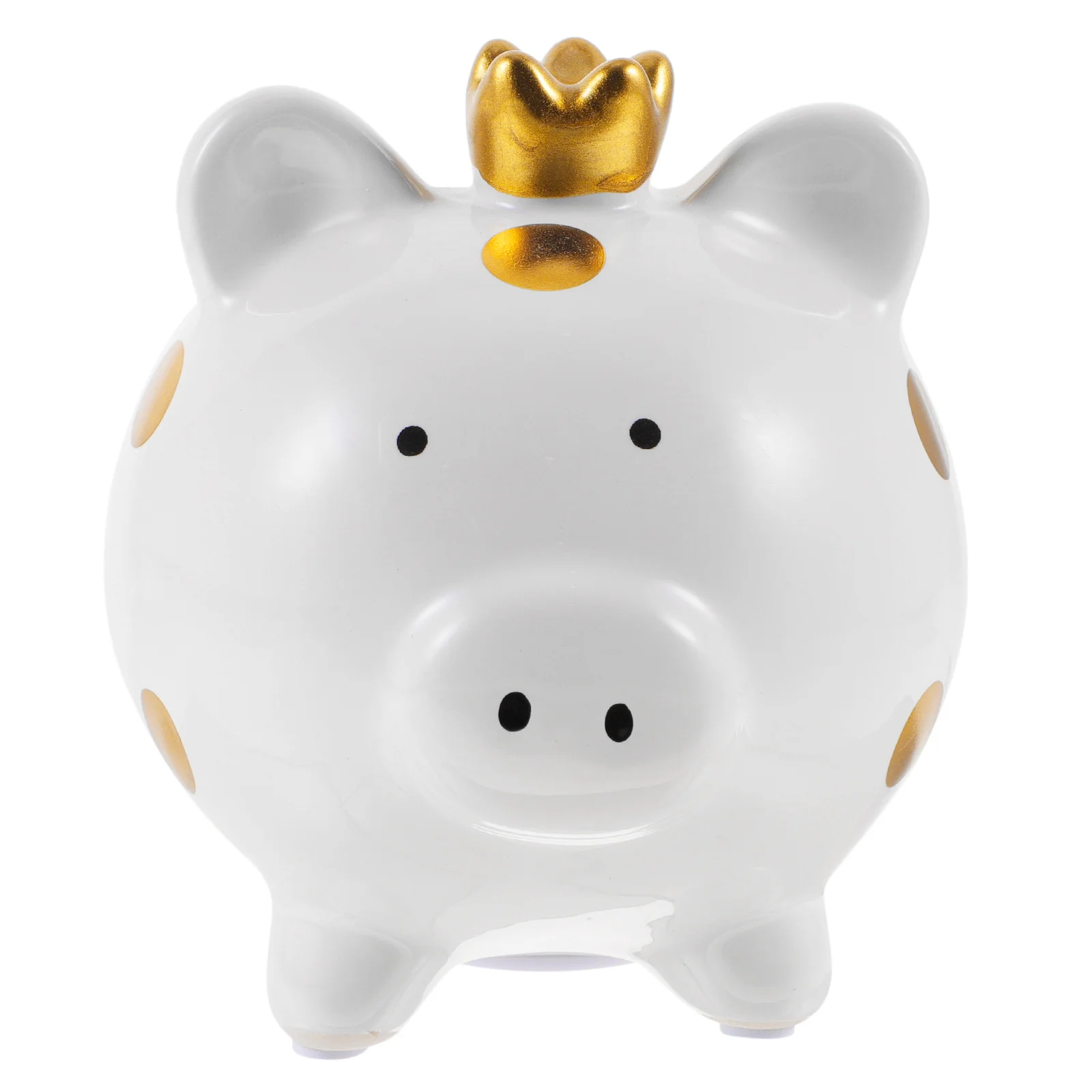 Small Ceramic Cartoon Piggy Bank Toddler Money Saving Jar Removable Rubber Plug Kids Coin Container Desktop Ornament