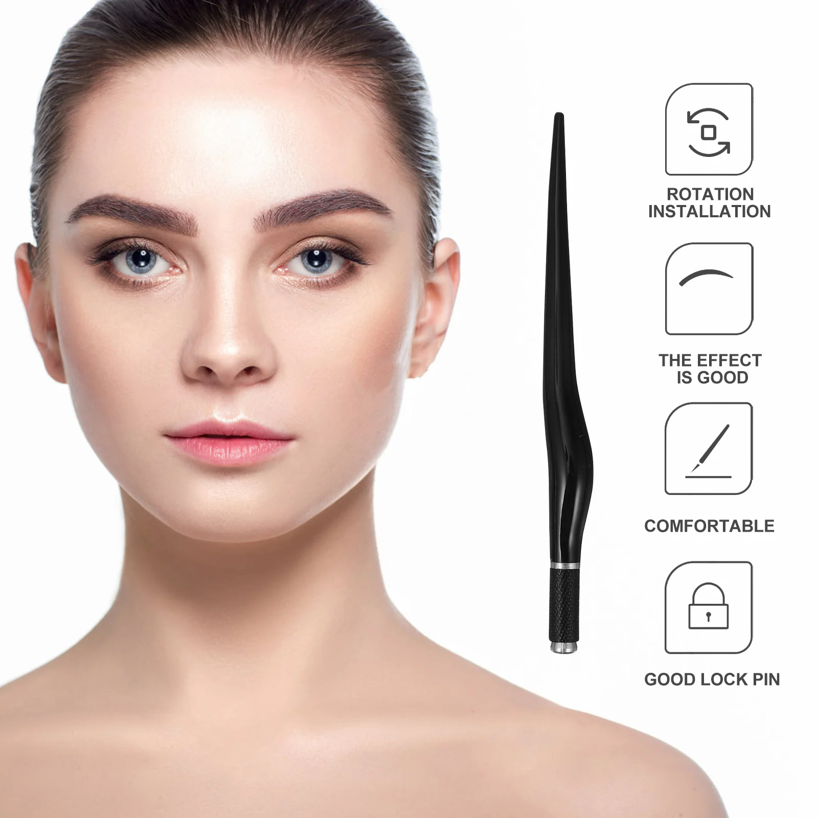 قلم وشم مطرز متين، قلم تحديد شفاه مثالي للحواجب شبه كحل، إعادة بناء ألوان الشفاه الكاملة #5