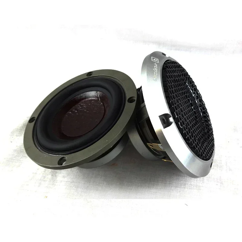 2PCS Car Audio Center 3.5\'\' Inch 3 Inch Midrange Speaker Three-way Speaker Car QP Center Speaker Titanium Color