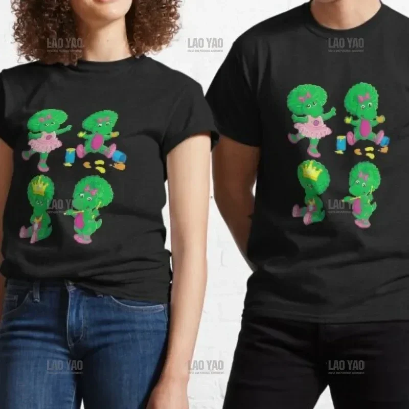 Male and Female Friends Gift Couple Barney (Barney & Friends) Can Also Wear T-shirts Kawaii Harajuku Street Wear Top Goods