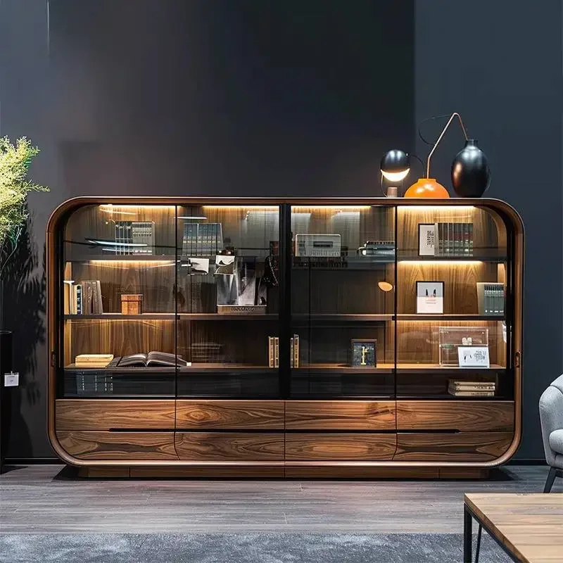 Dustproof Rustic Living Room Cabinets Display Art Saving Corner Living Room Cabinets Arched Tall Mueble Salon Furniture Home