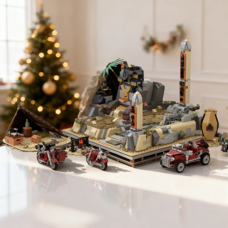 

1430pcs MOC Sphinx Secret Surprise Redesigned Adventurers Desert Model Building Blocks Christmas Gifts Architecture Toy Brick