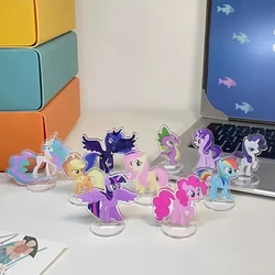 10Pcs/Set Anime Princess Luna Starlight Glimmer Cartoon Horse Acrylic Desktop Ornaments Desktop Decoration 4-6CM High