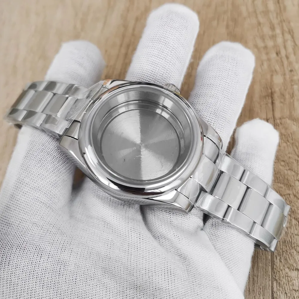 

Stainless Steel Strap For Seiko nh35 nh36 Miyota 8215 28.5mm Dial oyster Sapphire Glass Parts 36mm 40mm Watch Case Bracelets