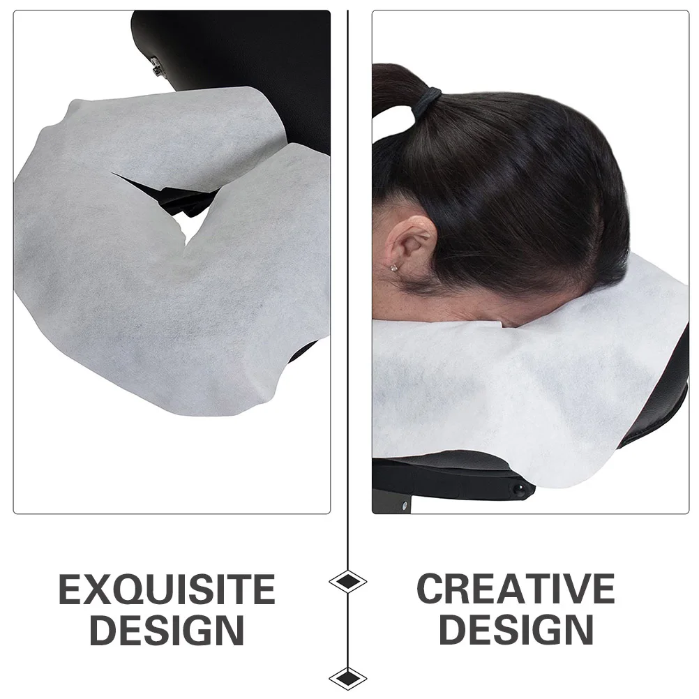 

300pcs Thickened Non-Woven Face Cover Towel Disposable Massage Pillow Mat For Spa Salon Hygiene Face Hole Sheet