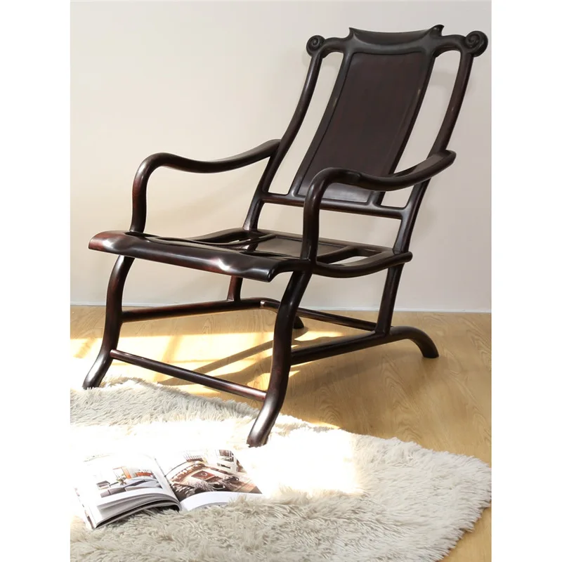 

Recreation chair, mahogany, nap, happy chair, solid wood, backrest