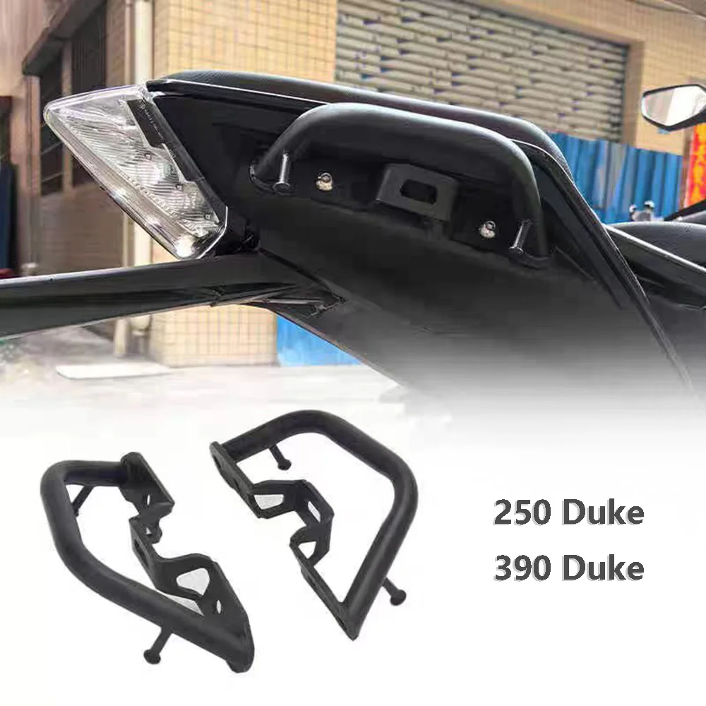 For 250Duke 390Duke 390 Duke 250 DUKE Motorcycle Black Metal Rear Grab Bars Seat Pillion Passenger Handle Armrest